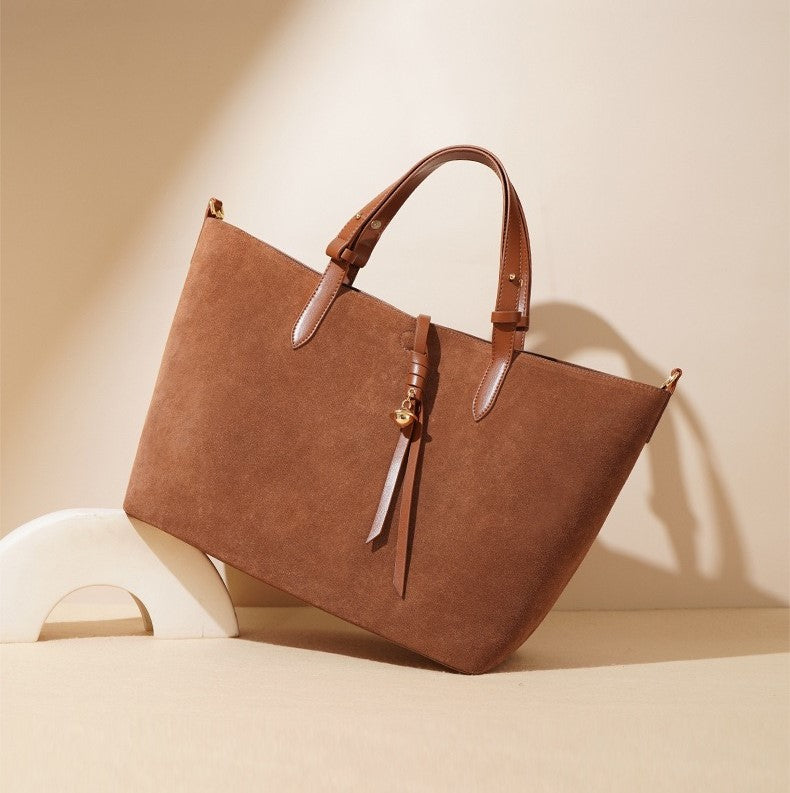 Suede Tote Bag - Black