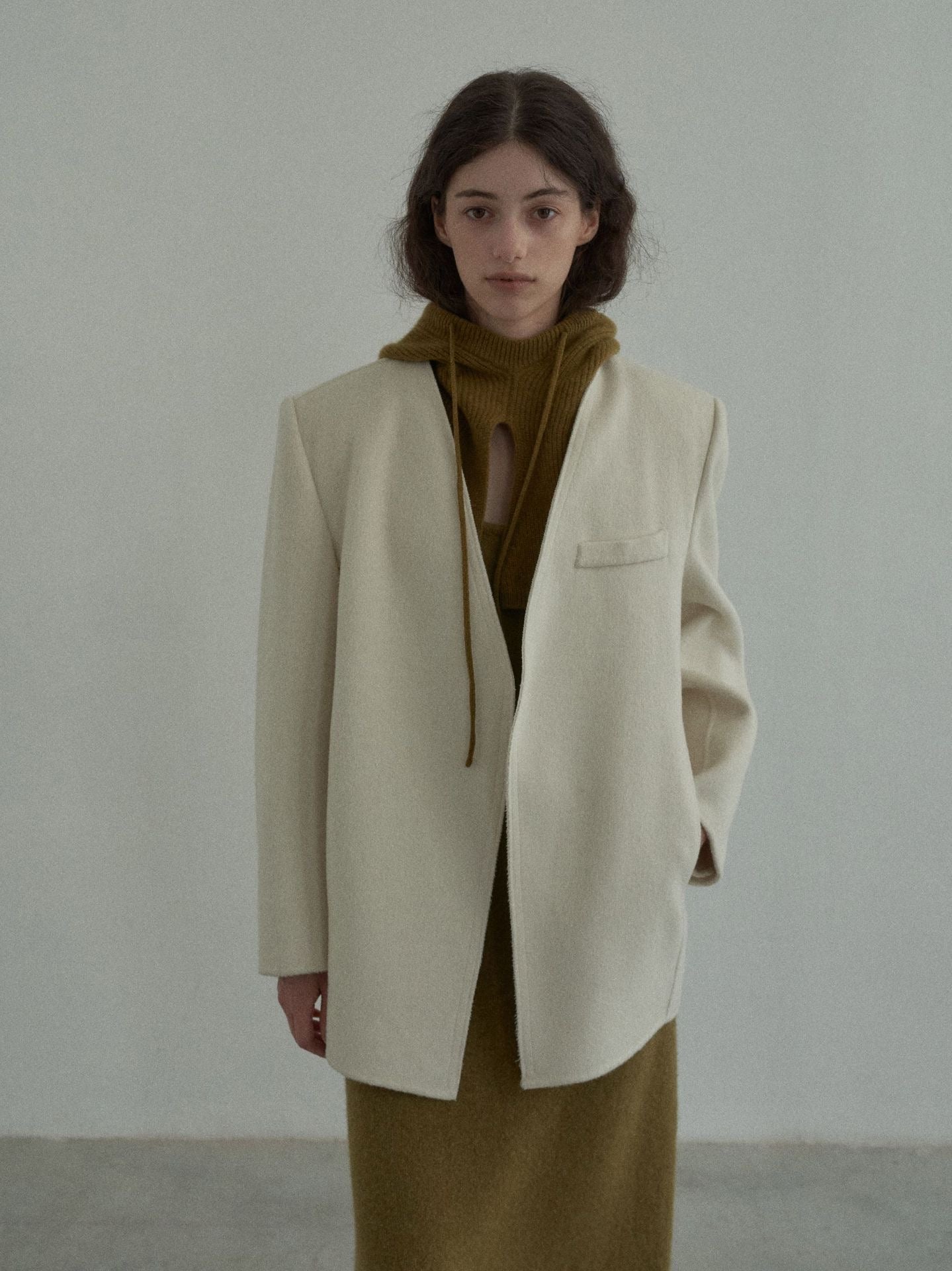 Handmade Lamb Wool Beata Overcoat