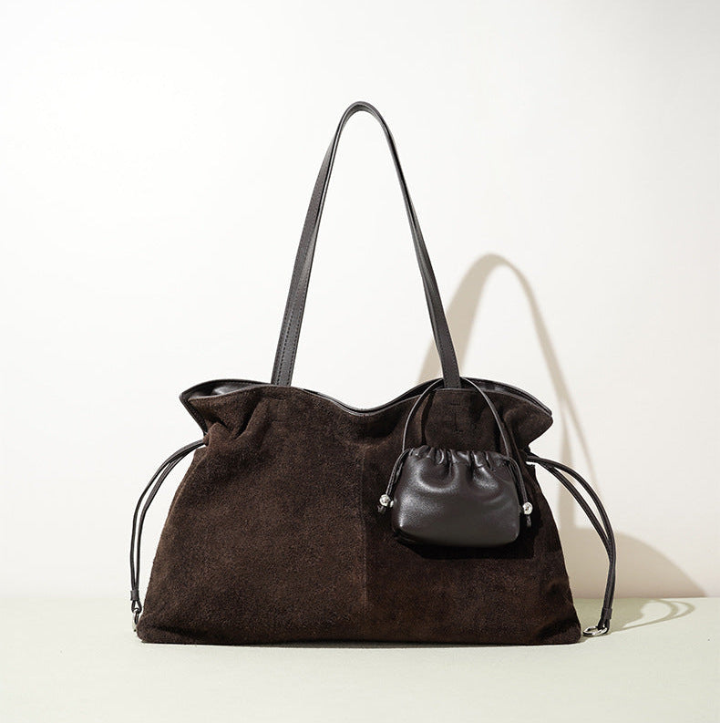 Suede Cloud Shoulder - Brown