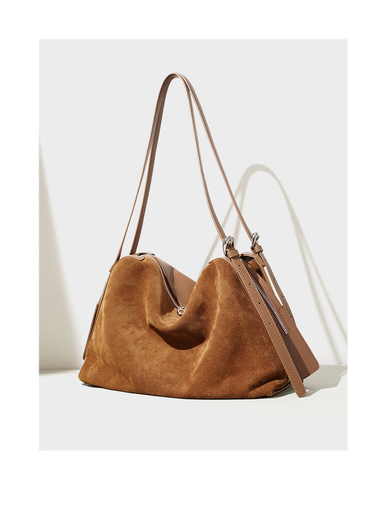 Suede Pillow Shoulder - Coffee