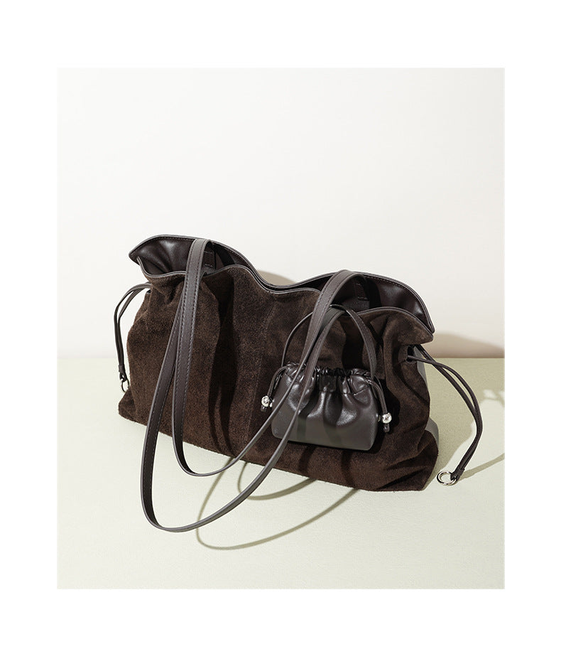 Suede Cloud Shoulder - Coffee