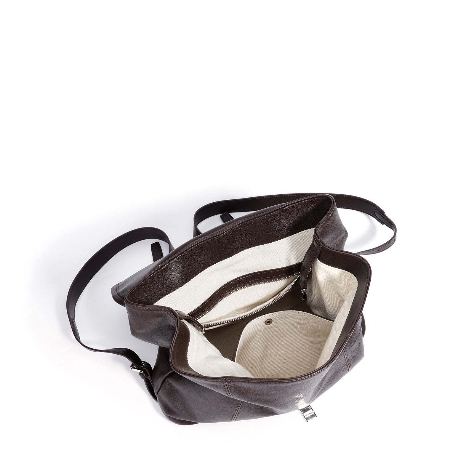 Vegetable-Tanned Cowhide Backpack - Black