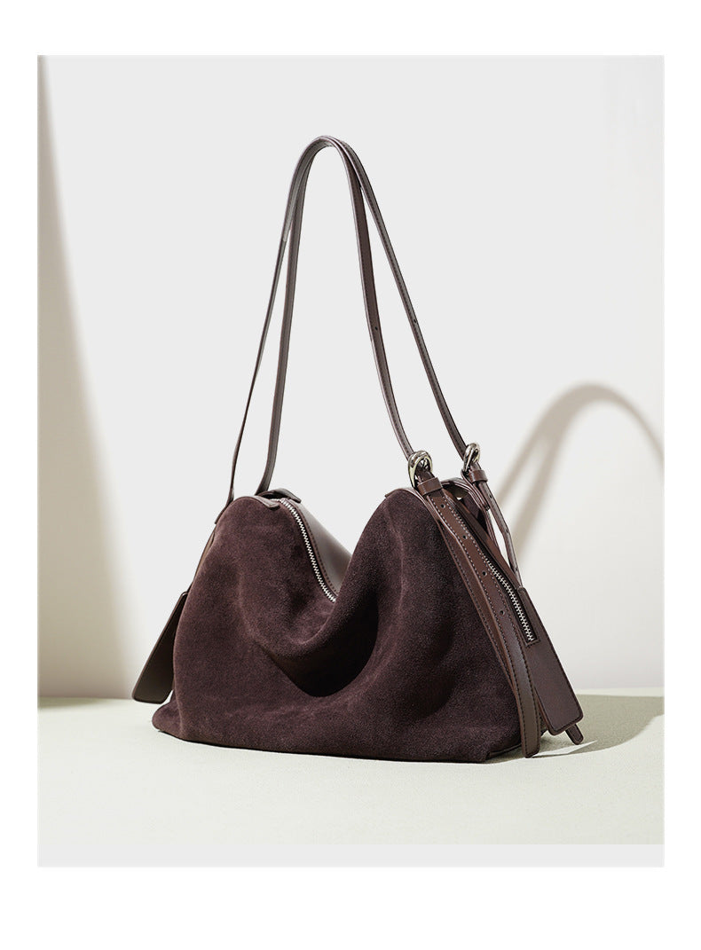 Suede Pillow Shoulder - Coffee