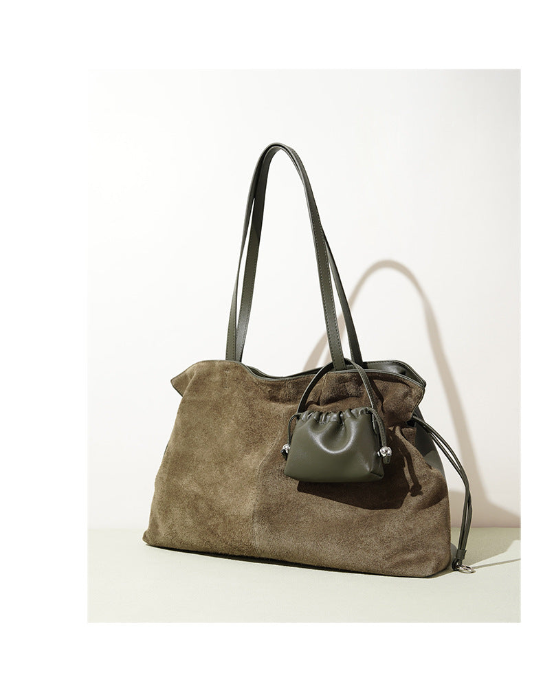 Suede Cloud Shoulder - Coffee