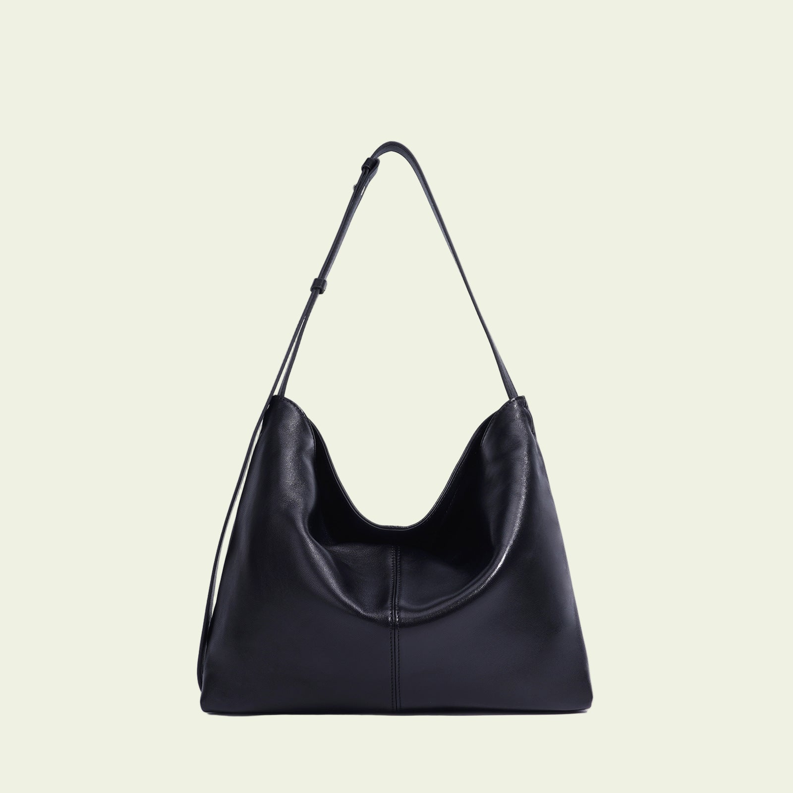 Soft Sheep Leather Shoulder - Black