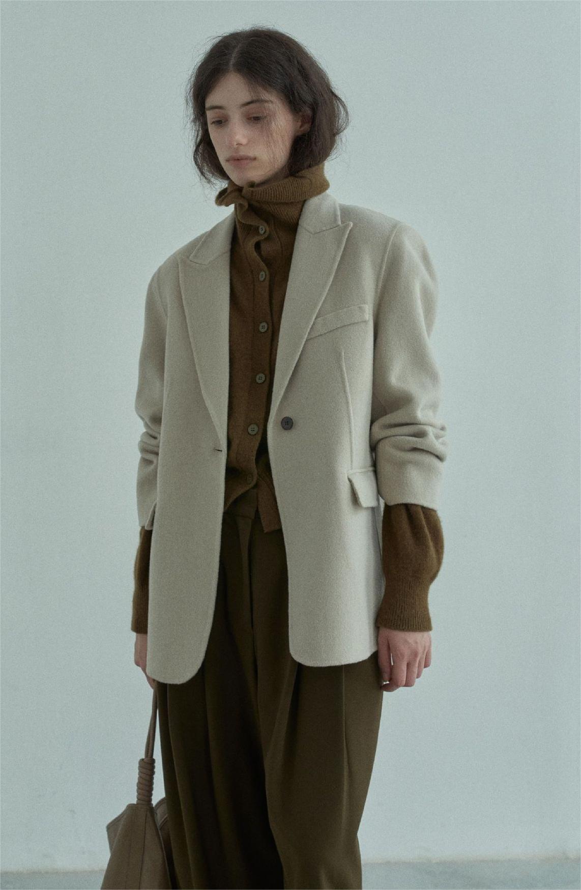 Handmade Lamb Wool Jasmine Overcoat