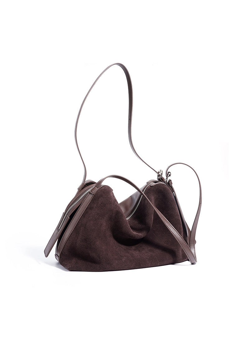 Suede Pillow Shoulder - Coffee