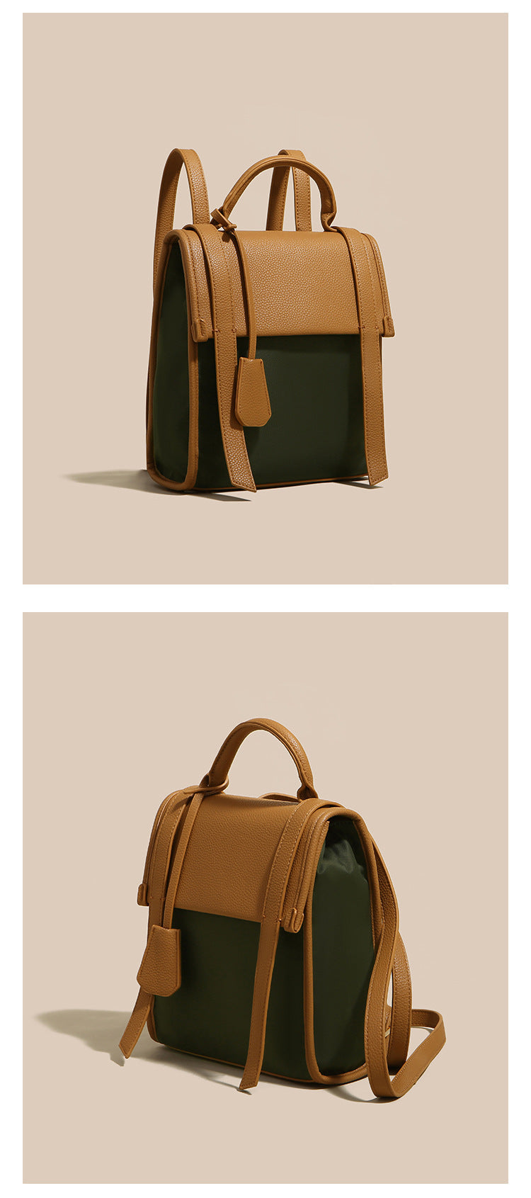 Calf Leather Jade Backpack