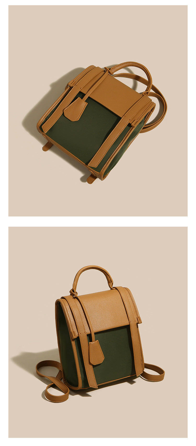 Calf Leather Jade Backpack