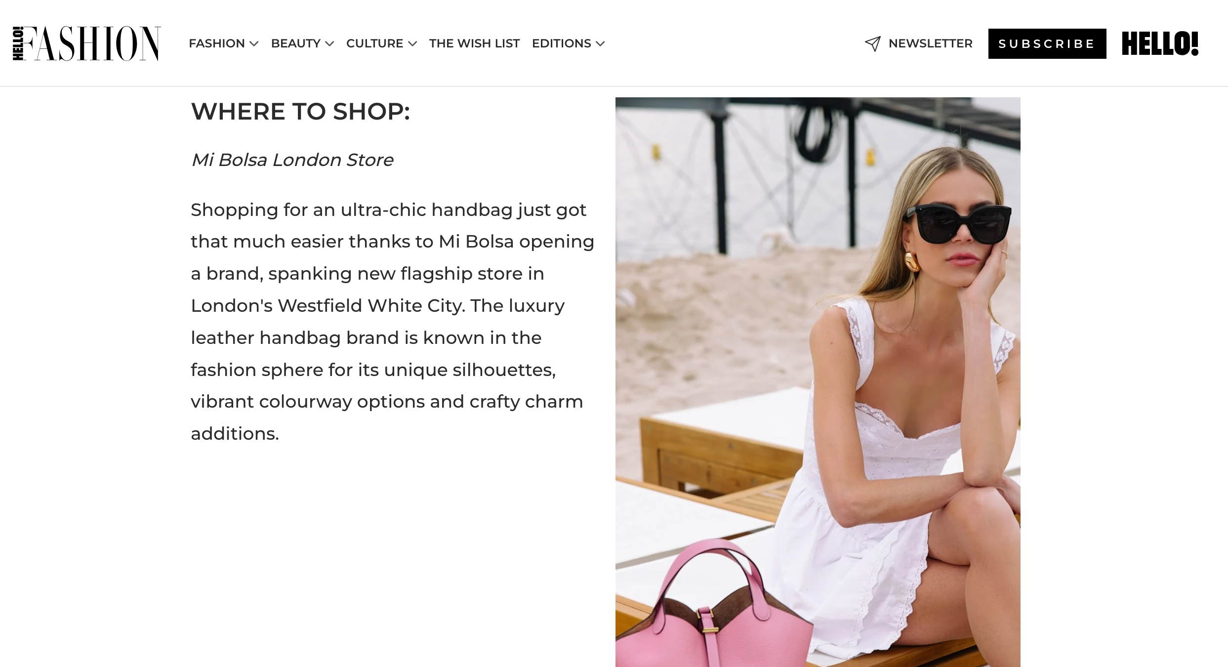 Mi Bolsa featured in Hello! Magazine