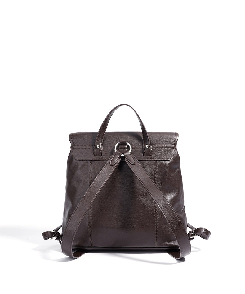 Vegetable-Tanned Cowhide Backpack - Black