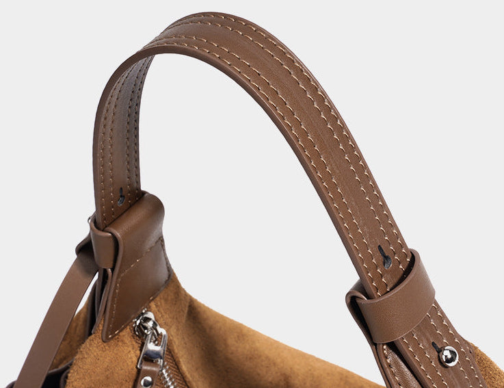 Suede Hobo/Tote - Purple