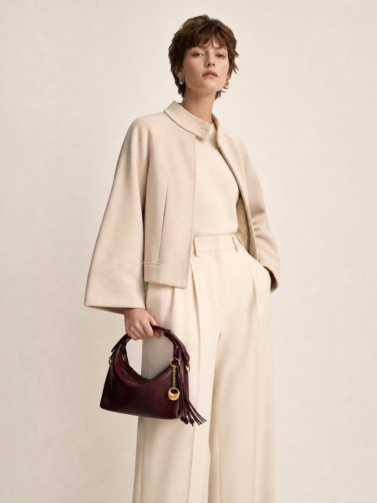 Camilla Half Moon - Burgundy