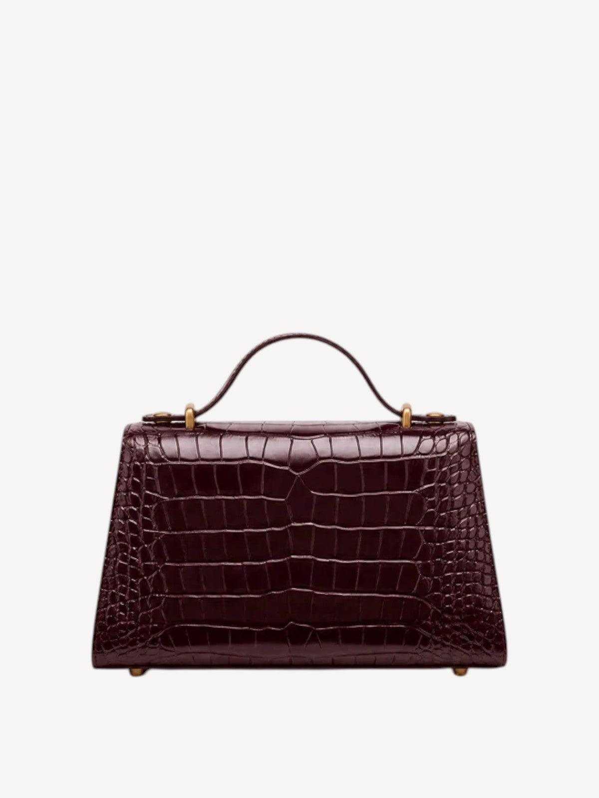 "Mi" Top Handle - Burgundy Croc Embossed