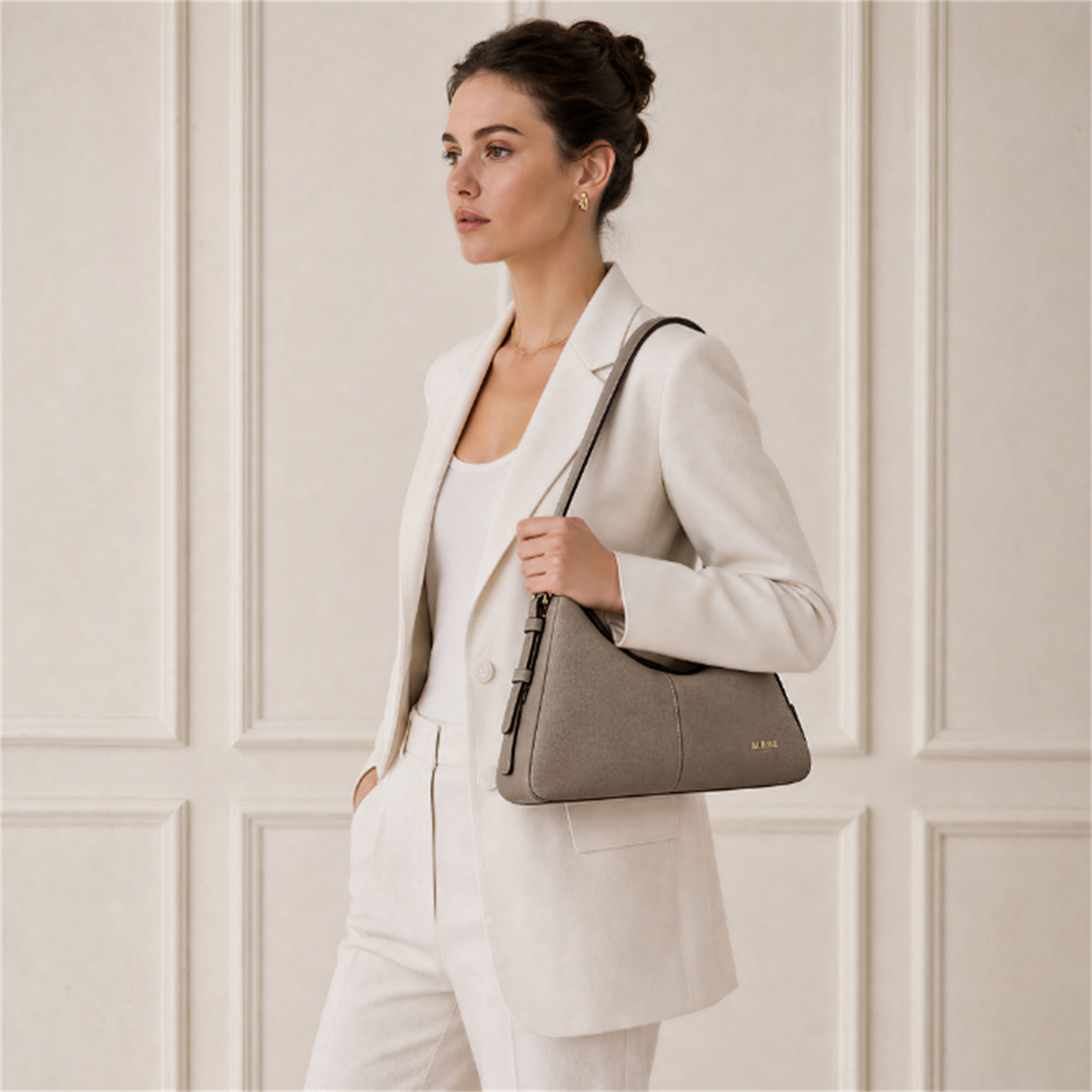 Madolyn Shoulder - Suede Mocha