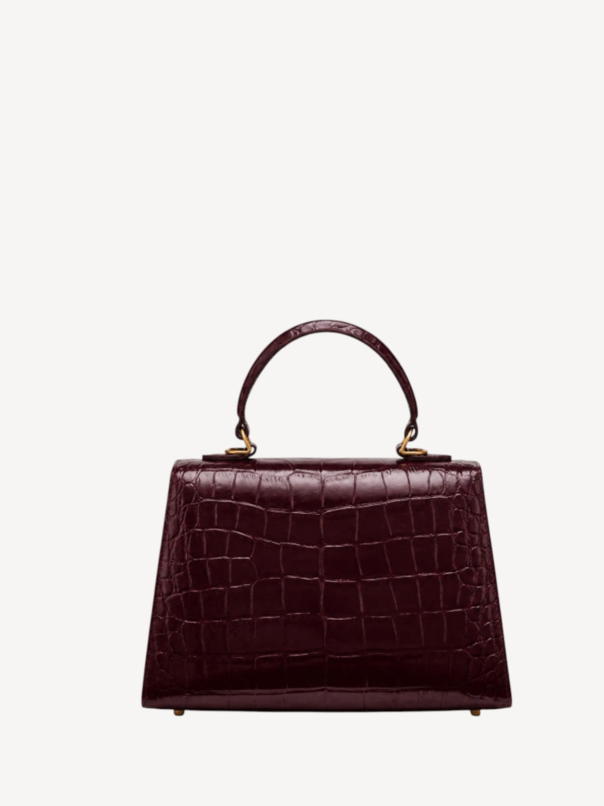 Kensington - Top Handle Burgundy Croc Embossed