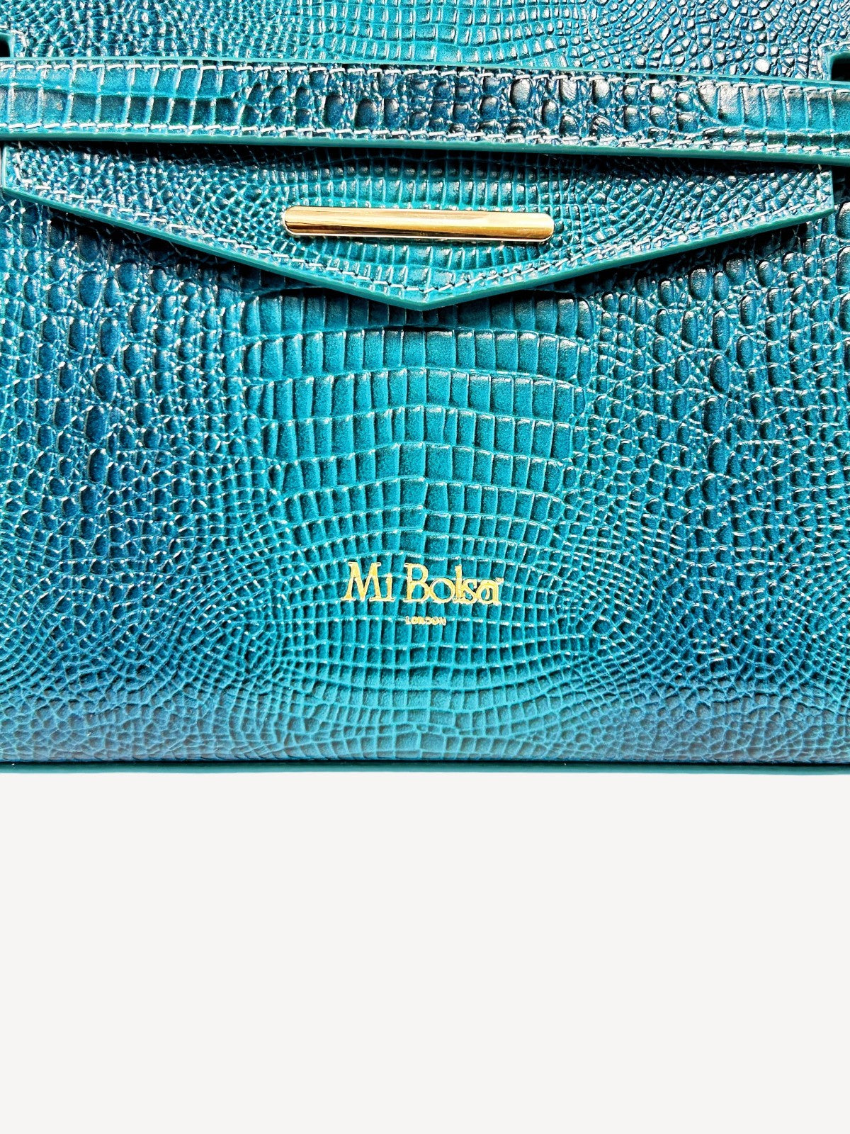 "Mi" Midi Top Handle - Croc Embossed