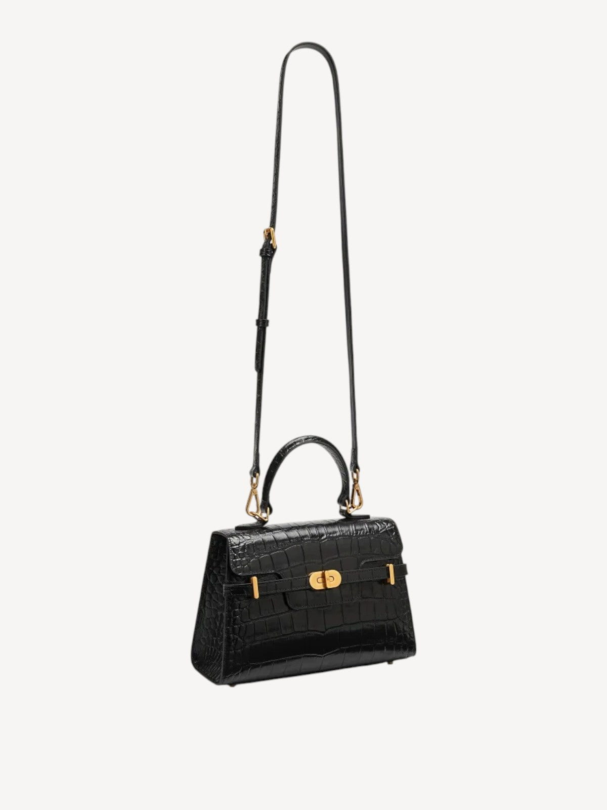 Kensington - Top Handle in Croc Embossed
