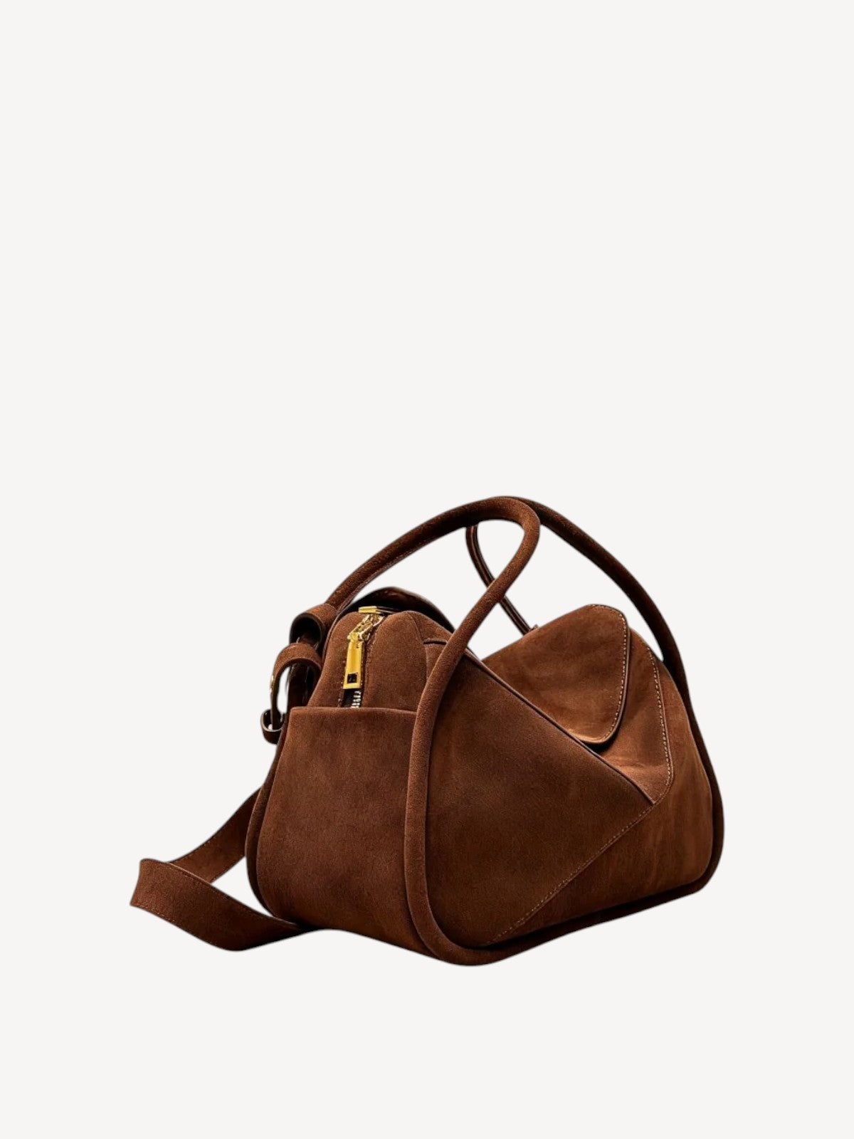 Carnaby Shoulder - Coffee Suede
