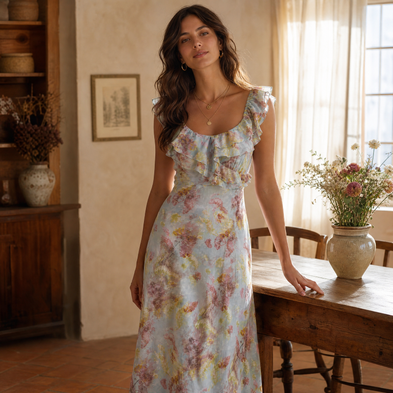 Floral Ruffle Dress