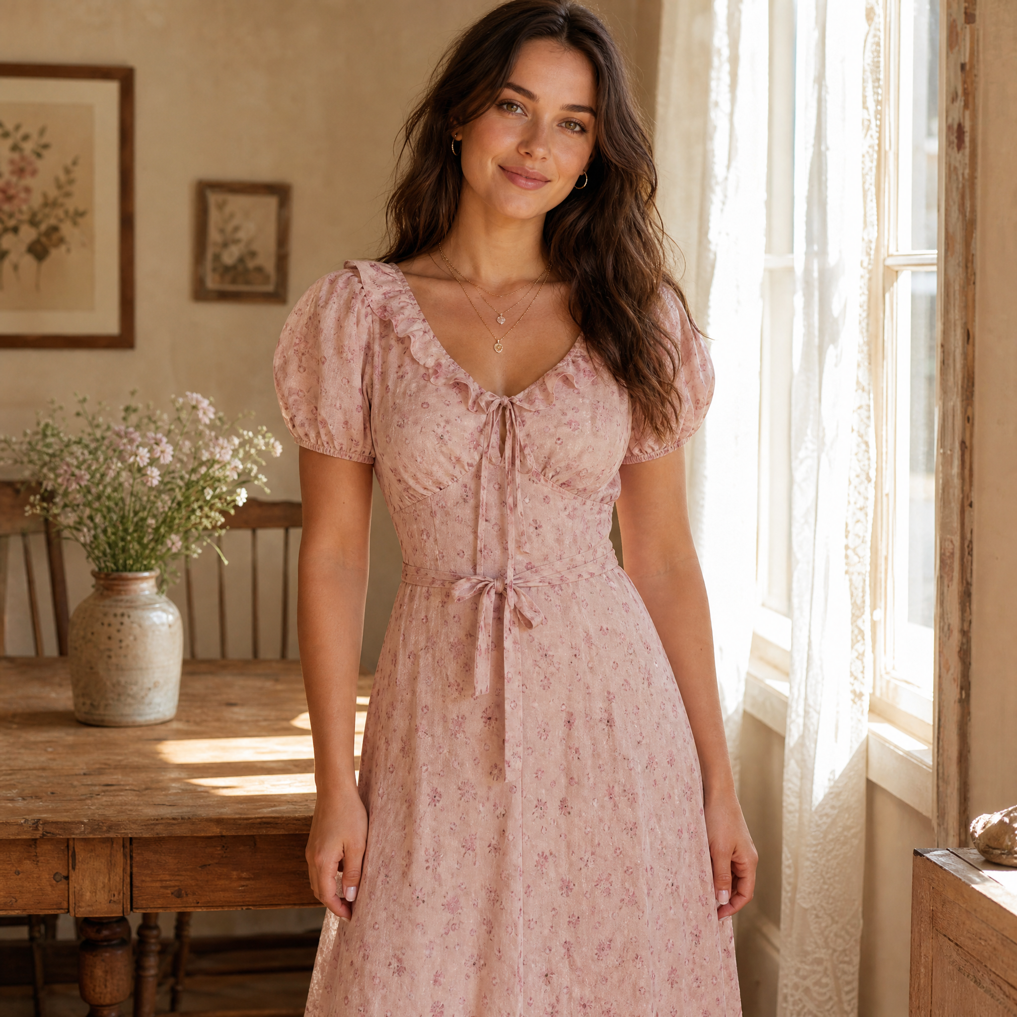 Polka Dot Ruffle Dress