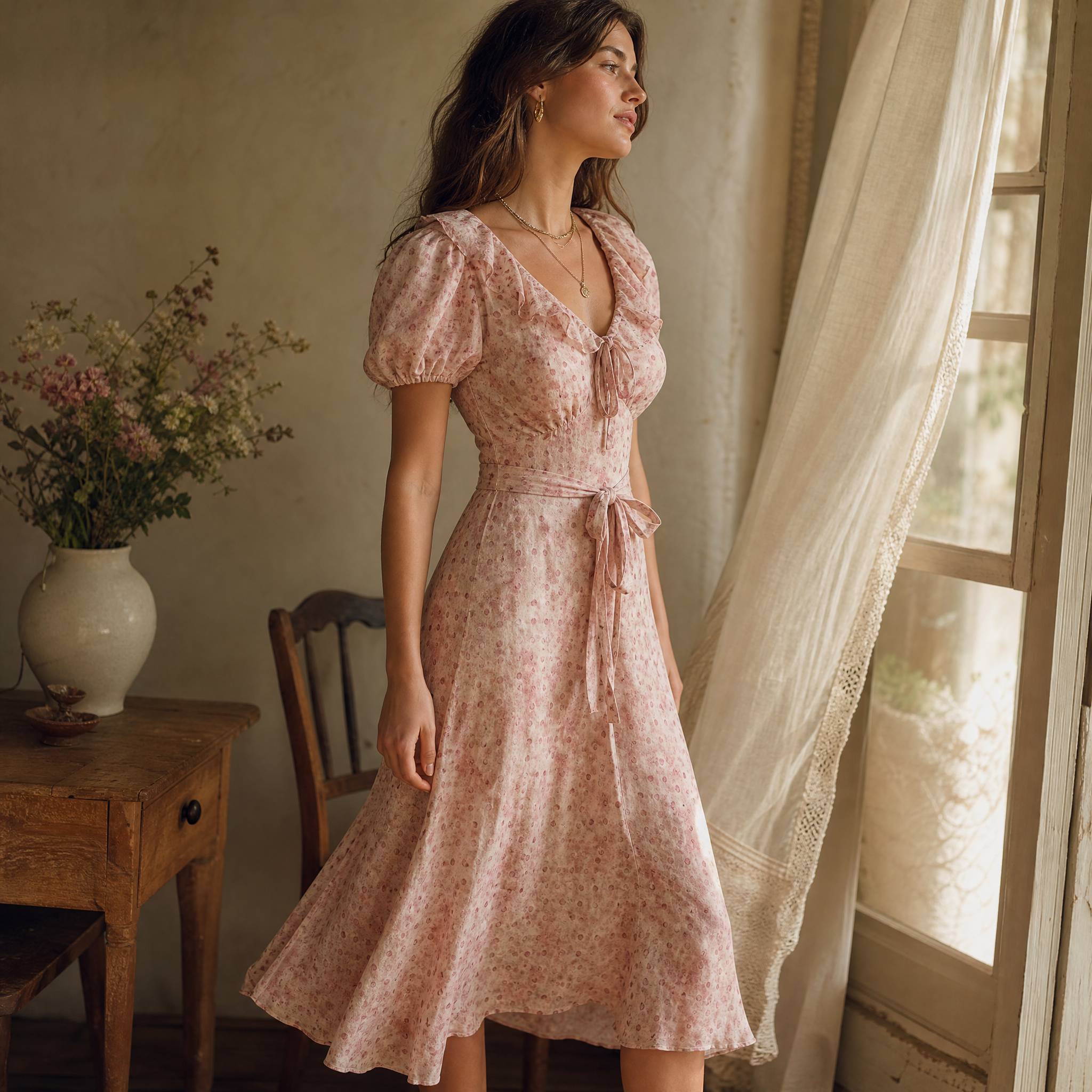 Polka Dot Ruffle Dress