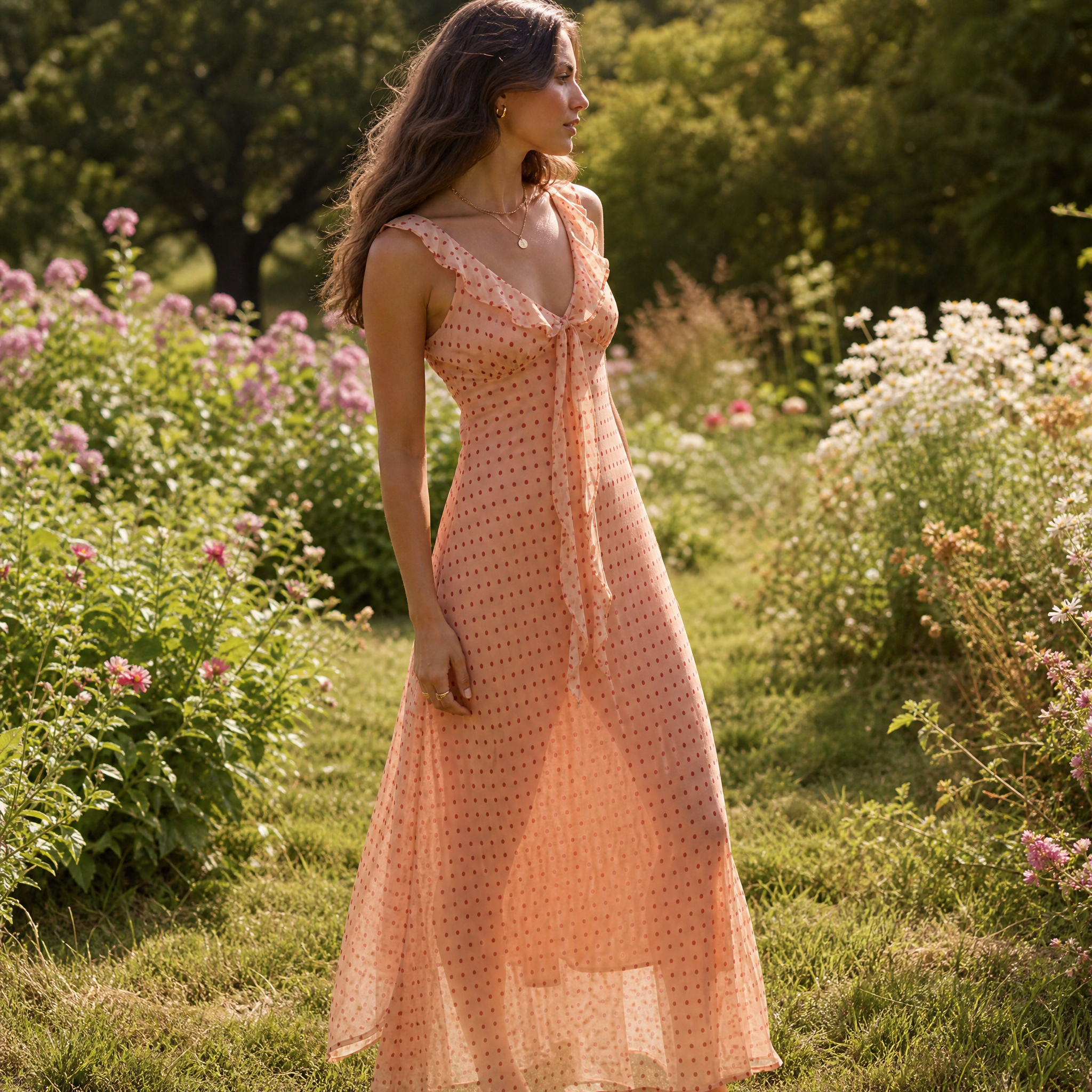 Polka Dot Midi Dress