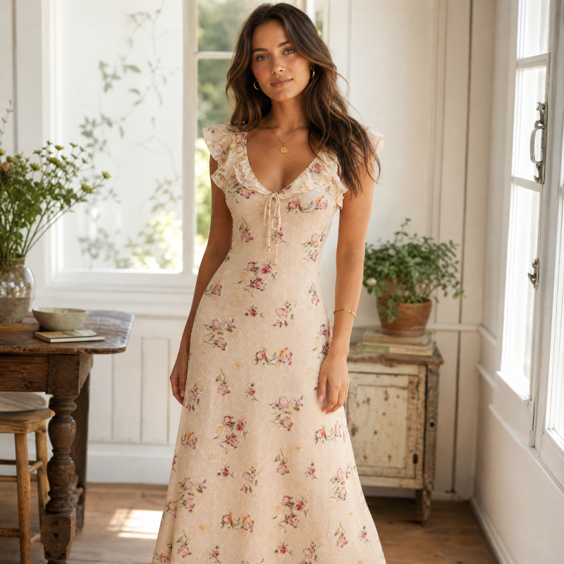 Floral Ruffle Dress