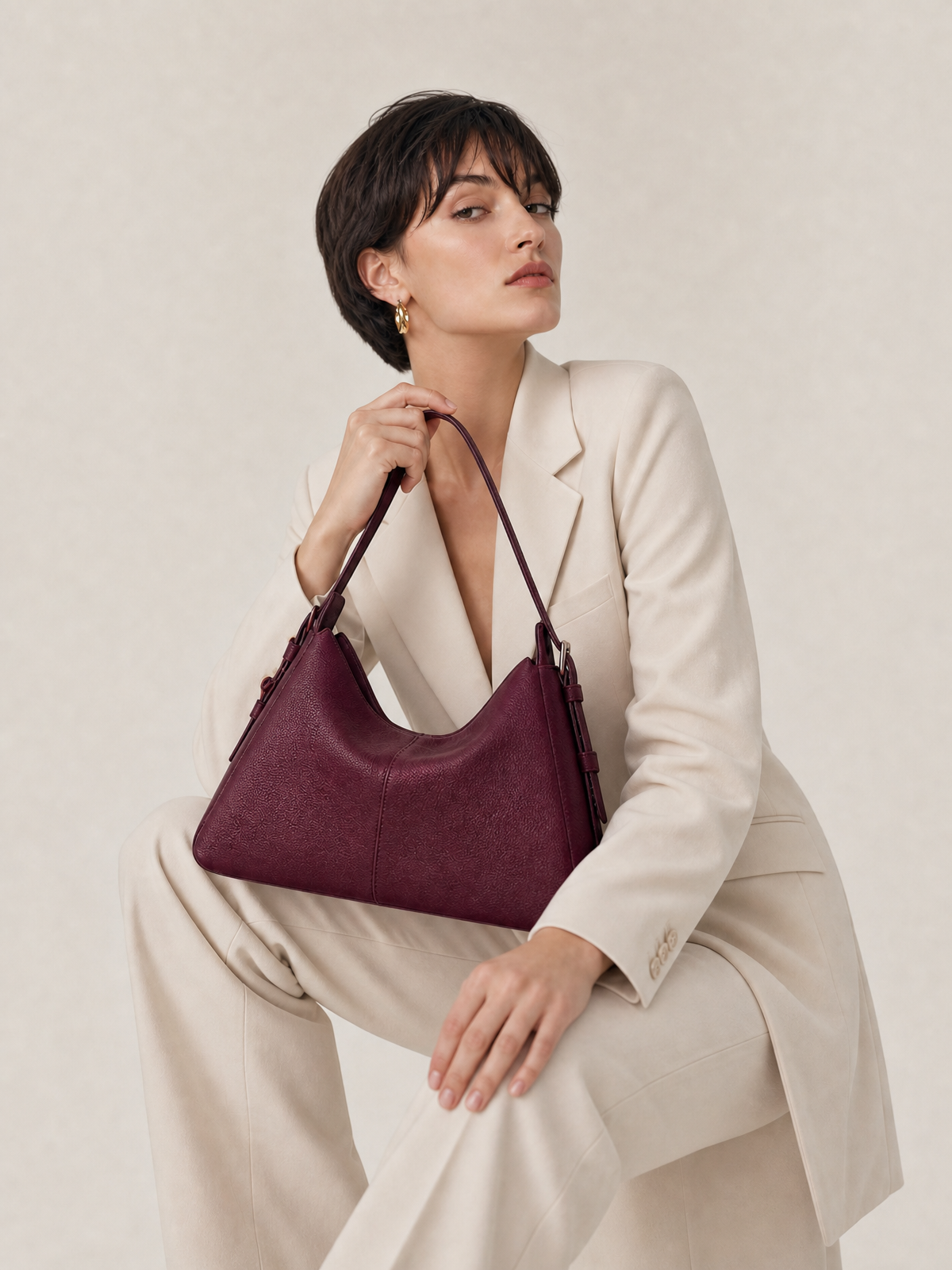Madolyn Shoulder - Burgundy