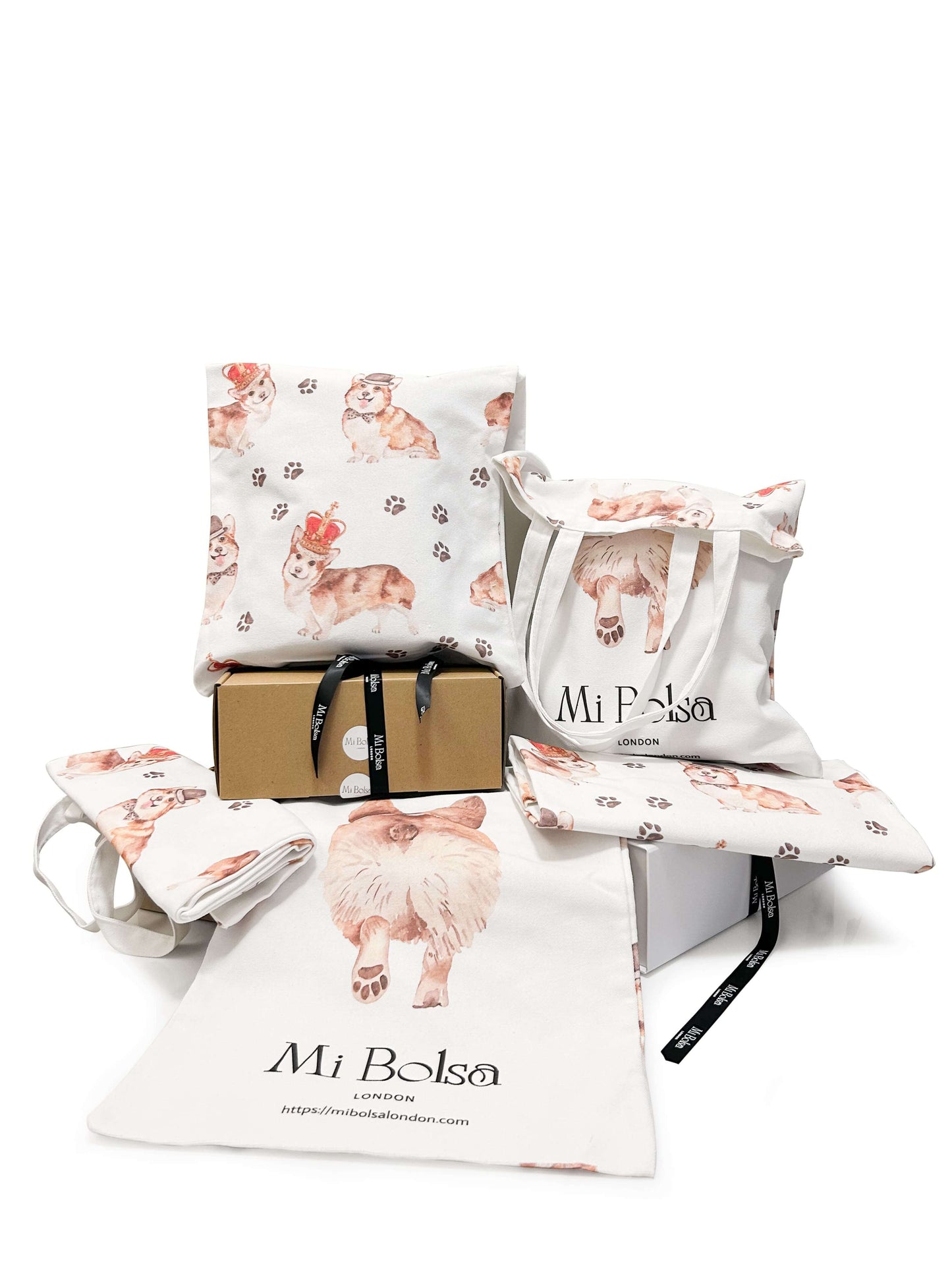 Mi Bolsa London Corgi Canva Bag