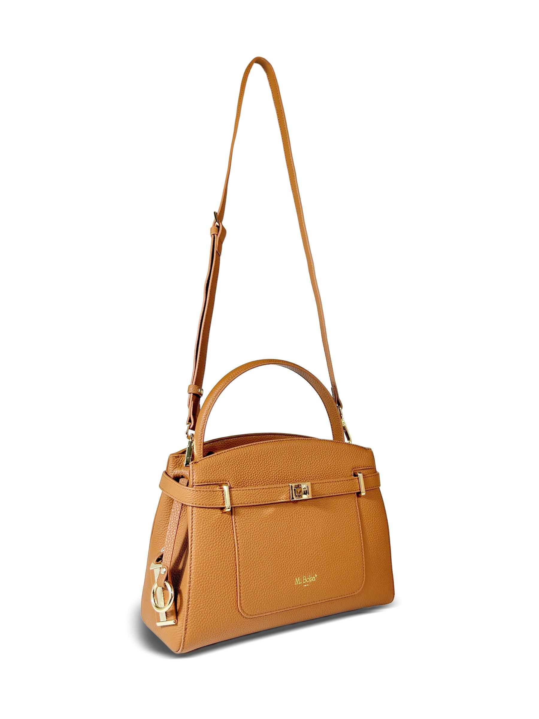 Manhattan Top Handle Bag - Biscuit