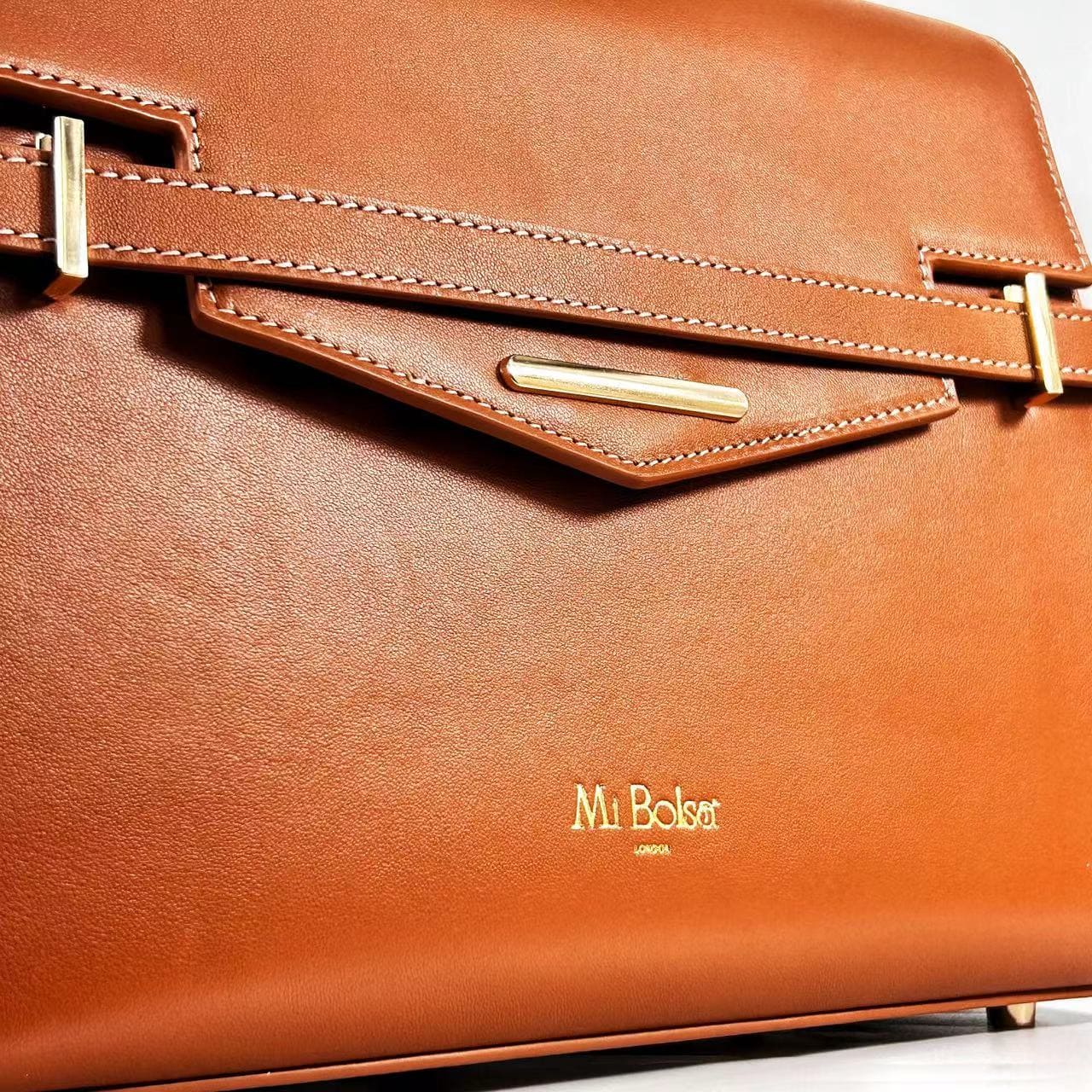 "Mi" Midi Top Handle - Caramel