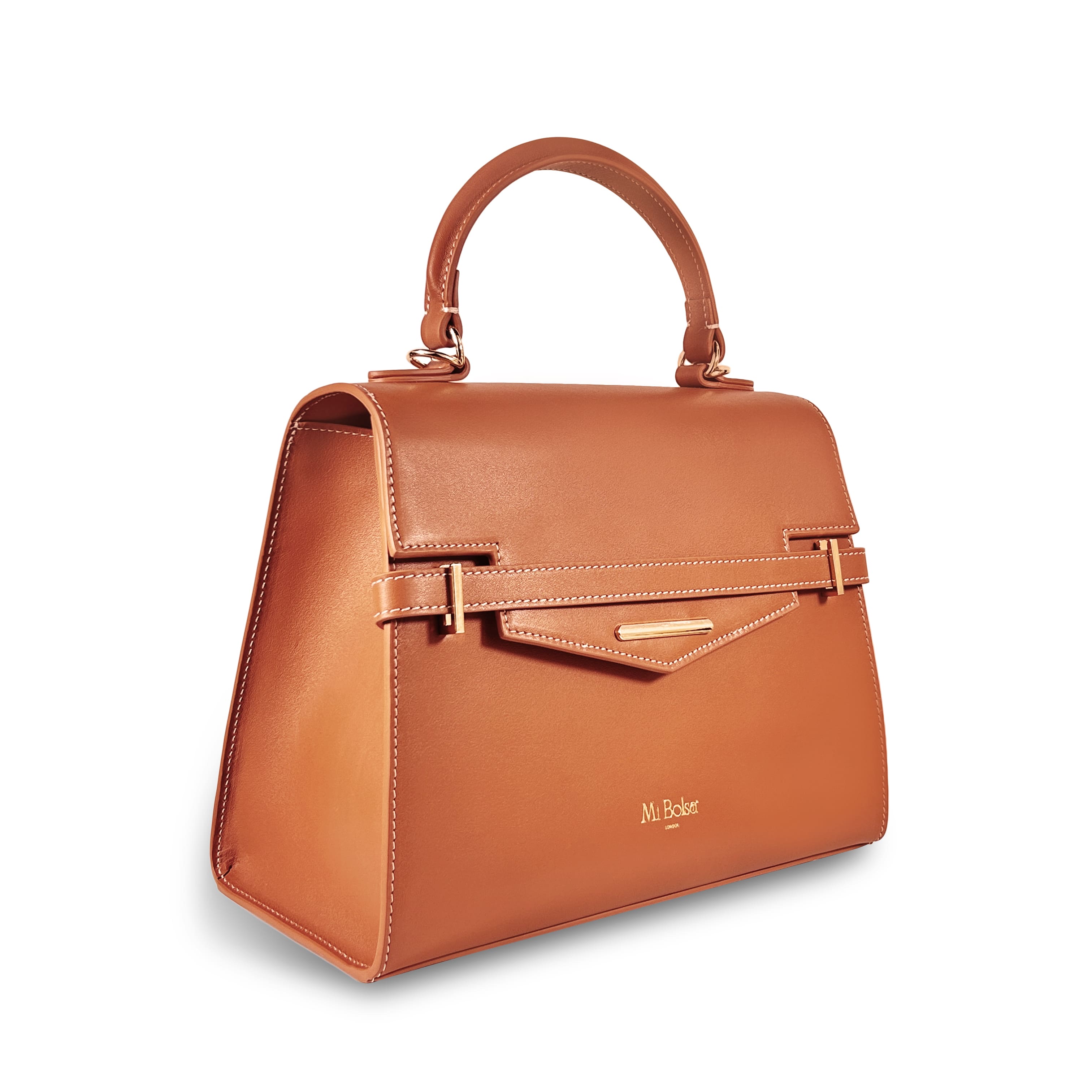 "Mi" Midi Top Handle - Caramel