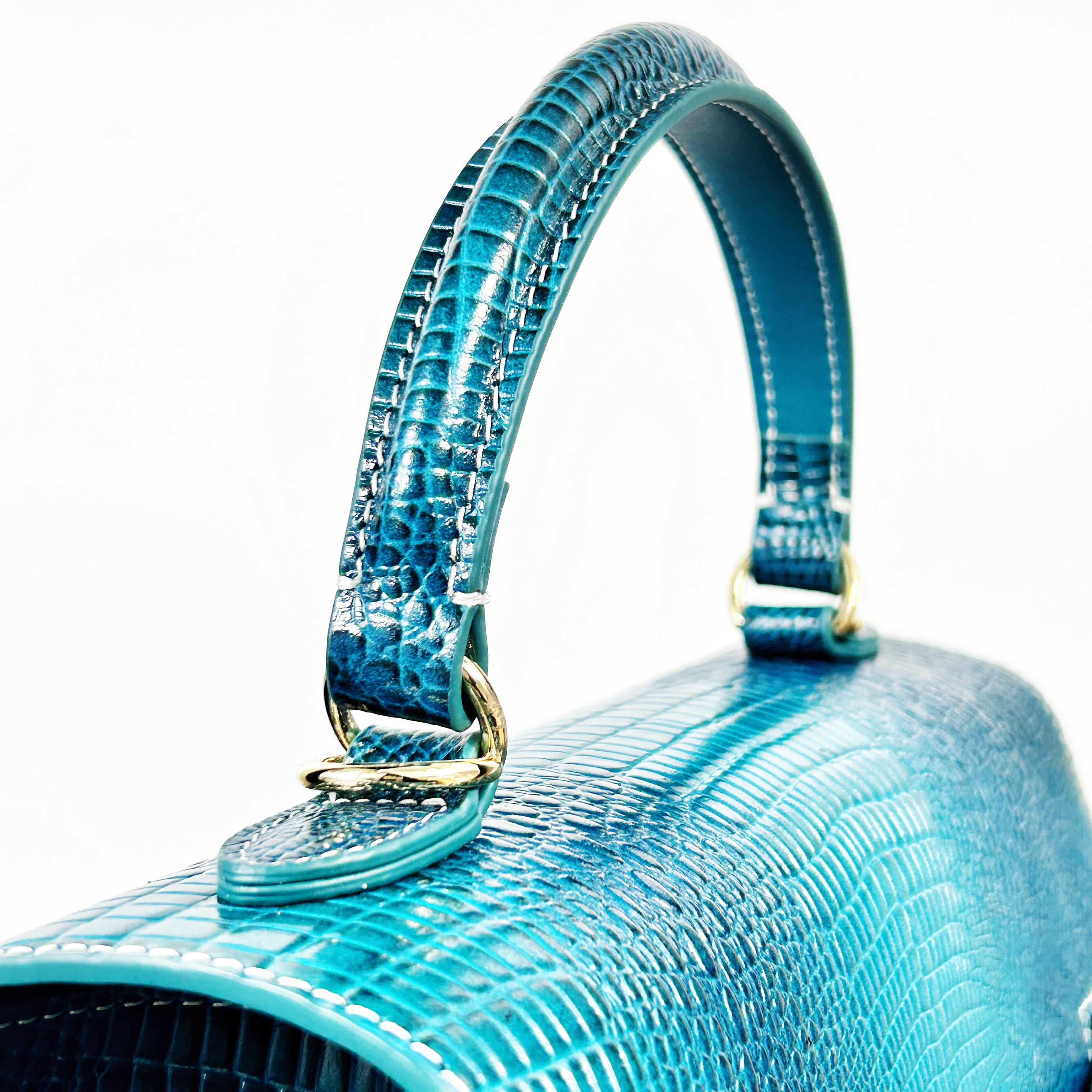 "Mi" Midi Top Handle - Croc Embossed