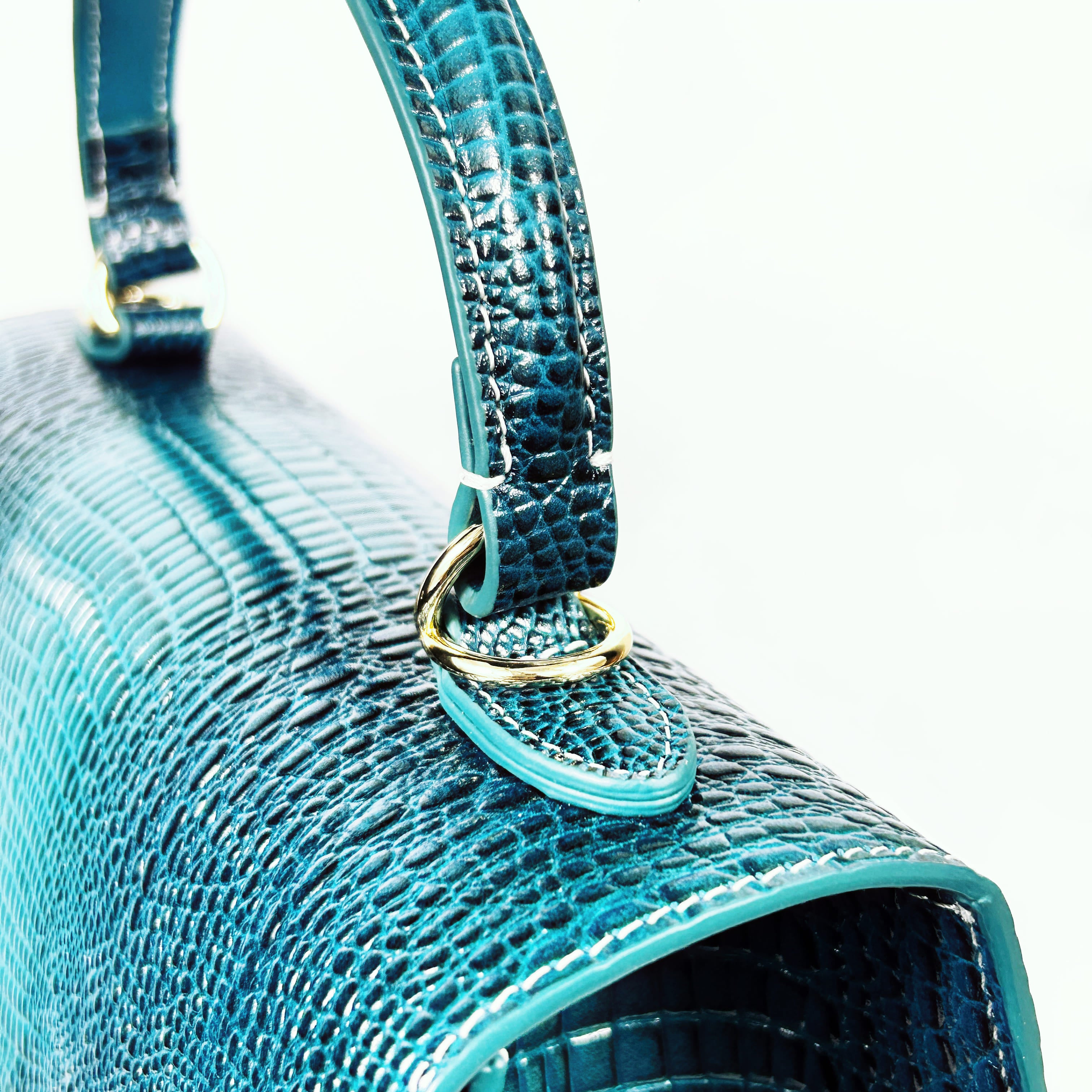 "Mi" Midi Top Handle - Croc Embossed