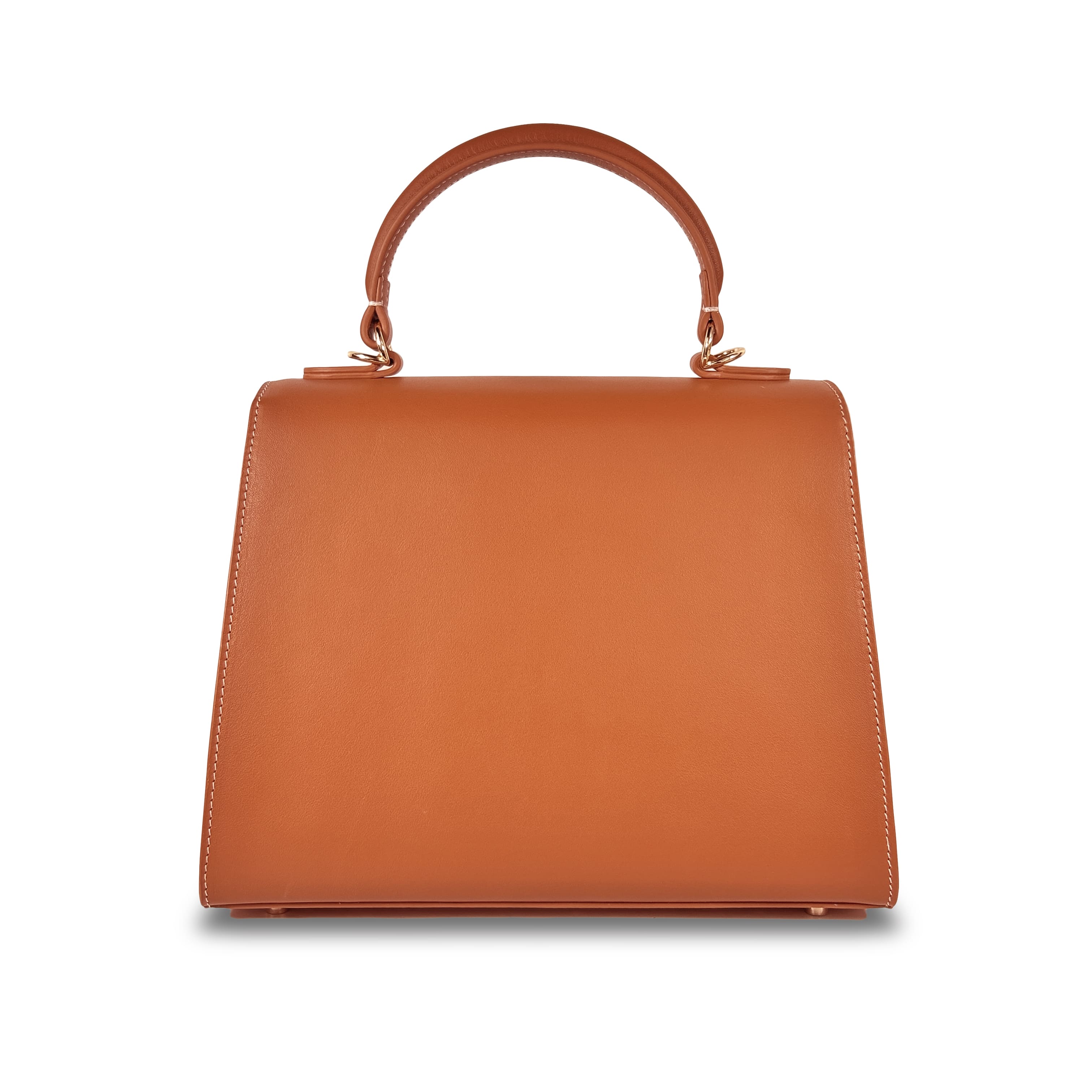 "Mi" Midi Top Handle - Caramel with Croc Strap