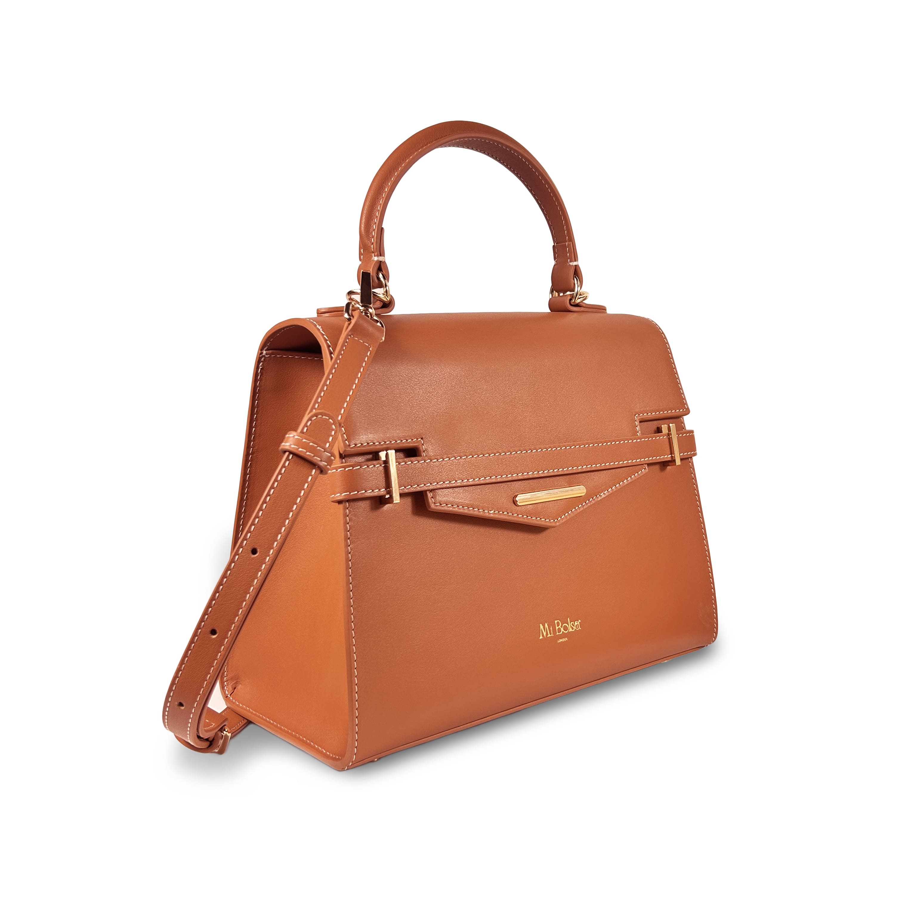 "Mi" Midi Top Handle - Caramel