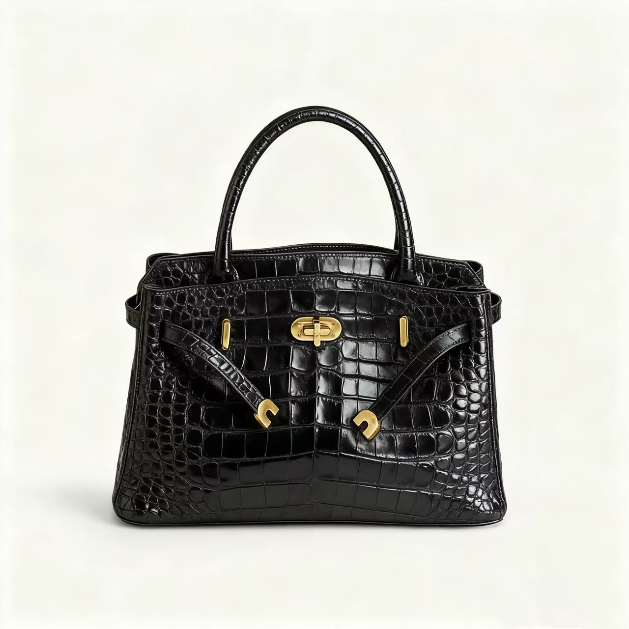 Kensington - Top Handle in Croc Embossed