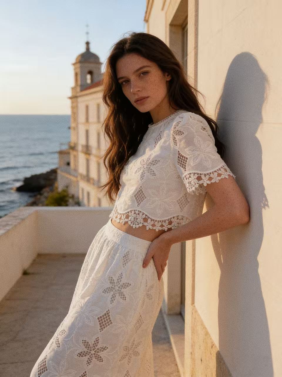 Flora Embroidery 2-Piece Set