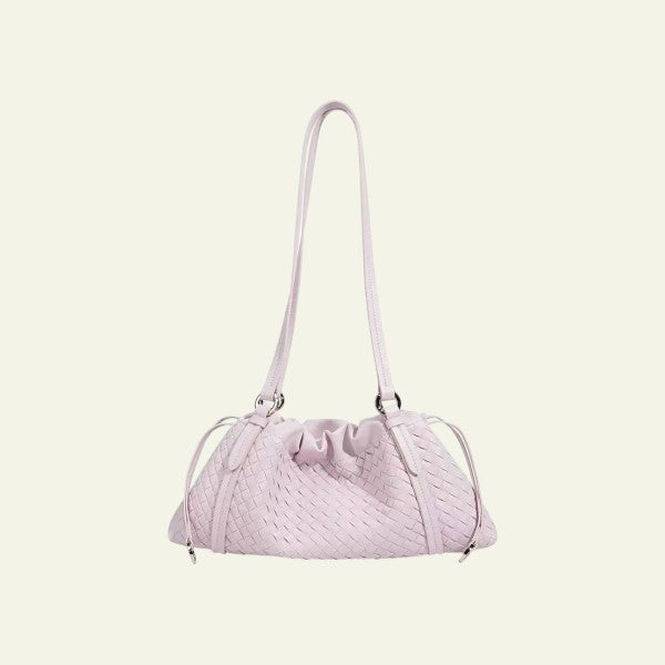Woven Shoulder Bag - Pink