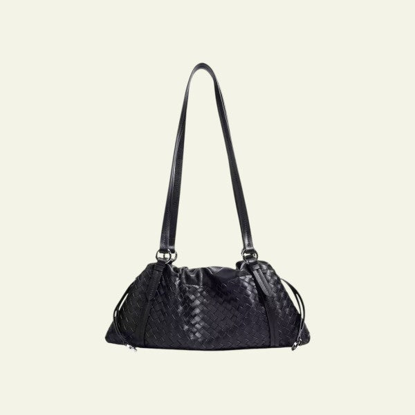 Woven Shoulder Bag - Light Yellow