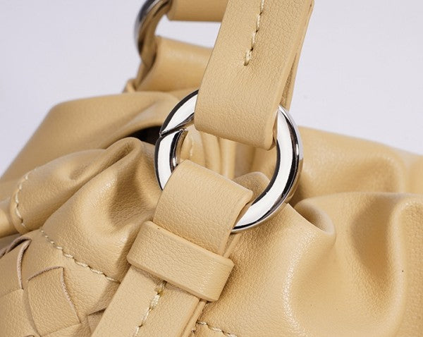 Woven Shoulder Bag - Light Yellow