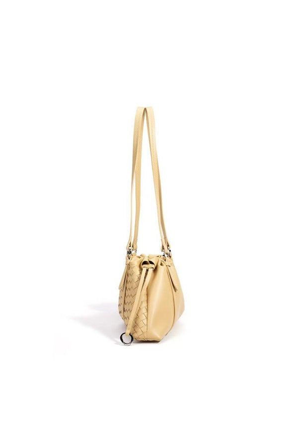 Woven Shoulder Bag - Light Yellow
