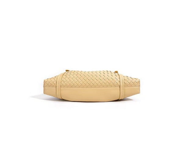 Woven Shoulder Bag - Light Yellow