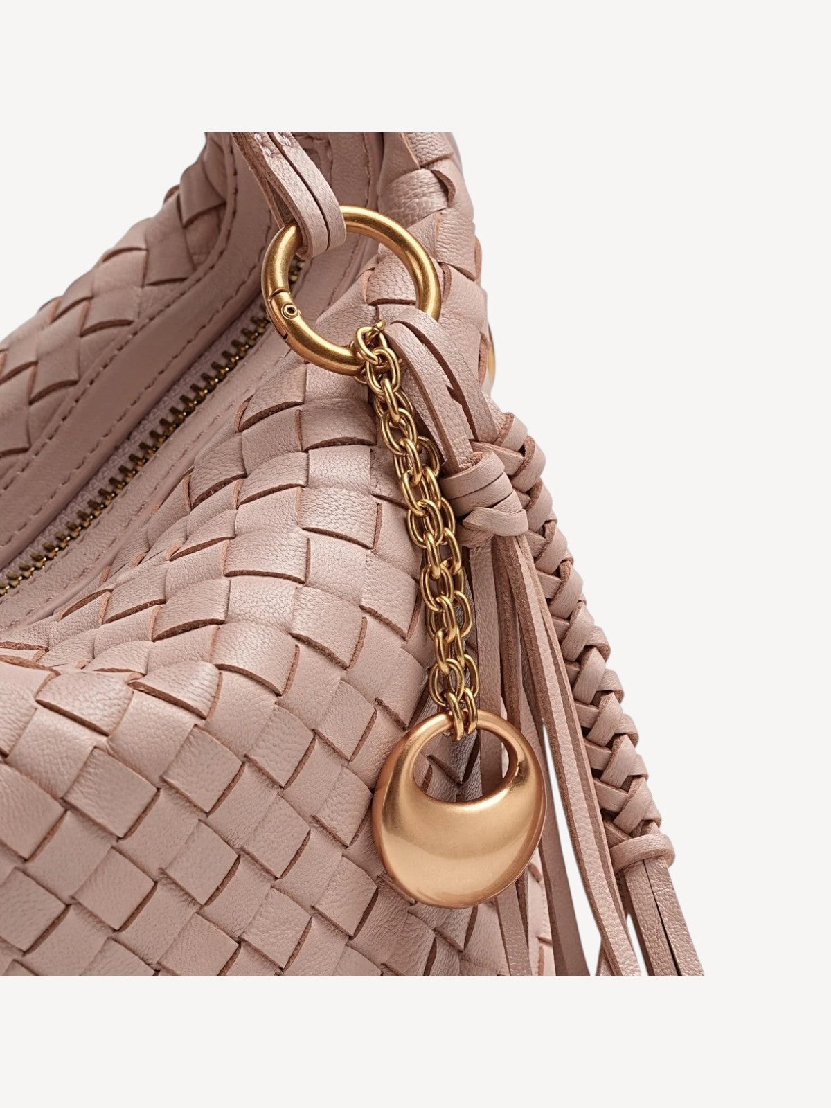 Camilla Half Moon Woven - Baby Pink