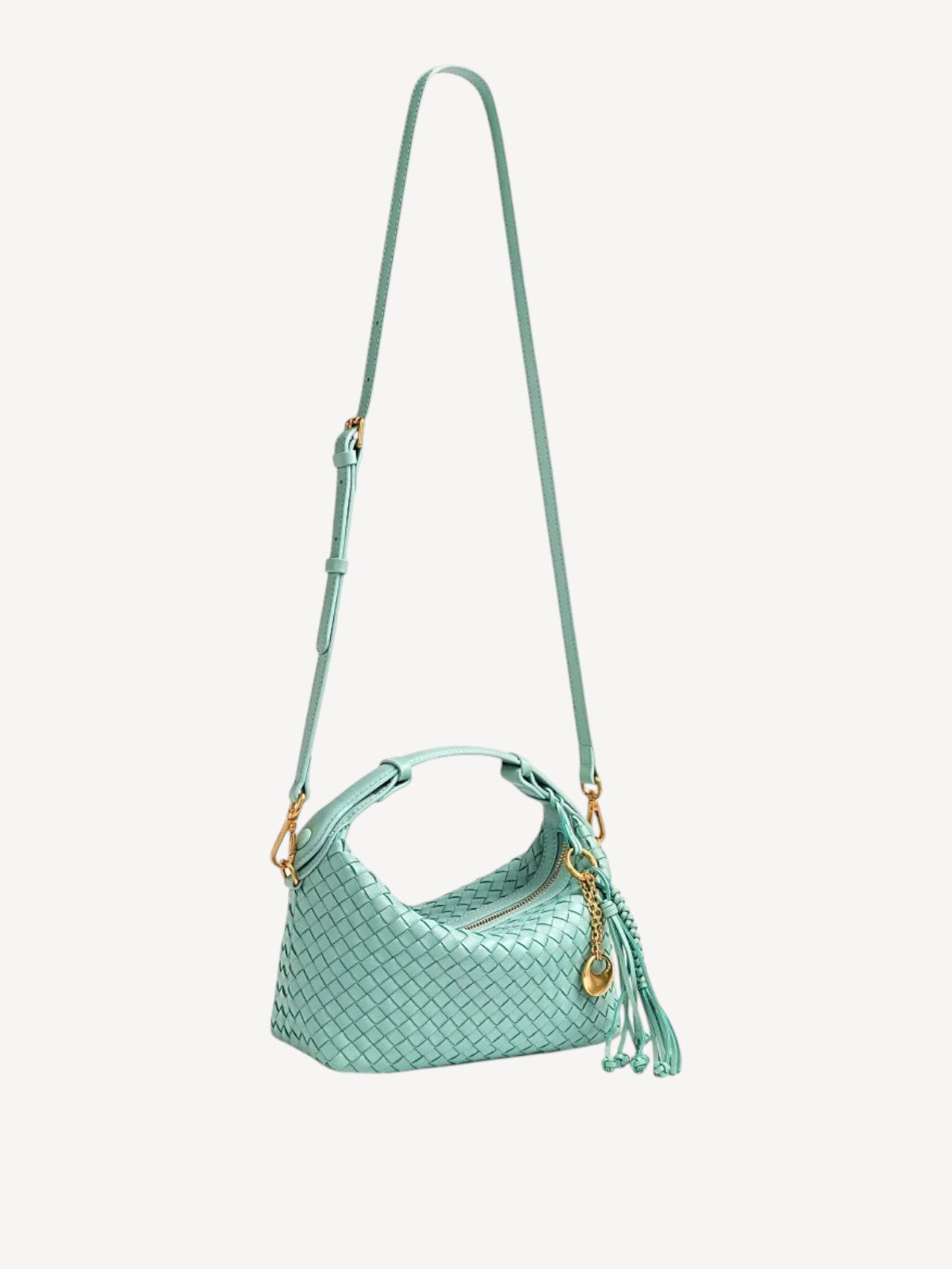 Camilla Half Moon Woven - Sky Blue