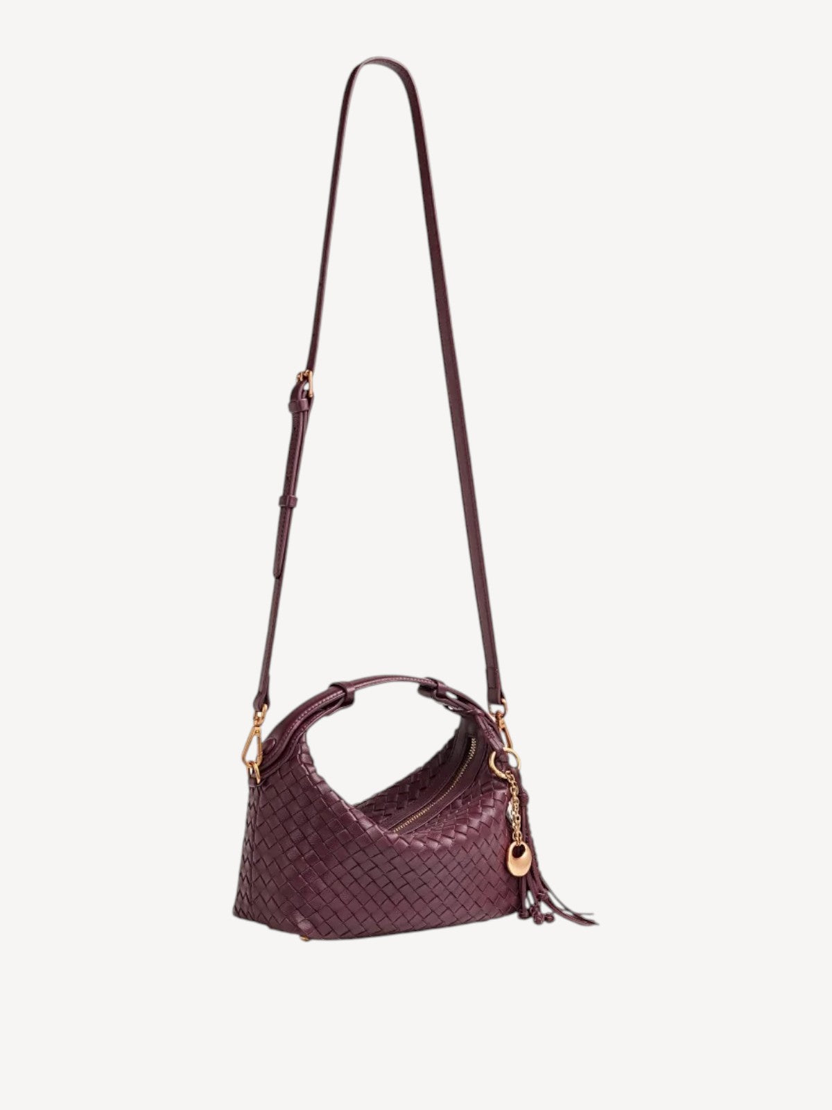 Camilla Half Moon Woven - Burgundy