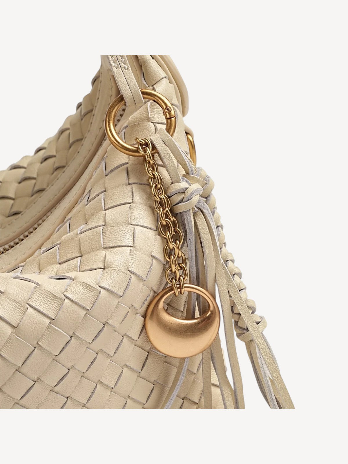 Camilla Half Moon Woven - Creamy White