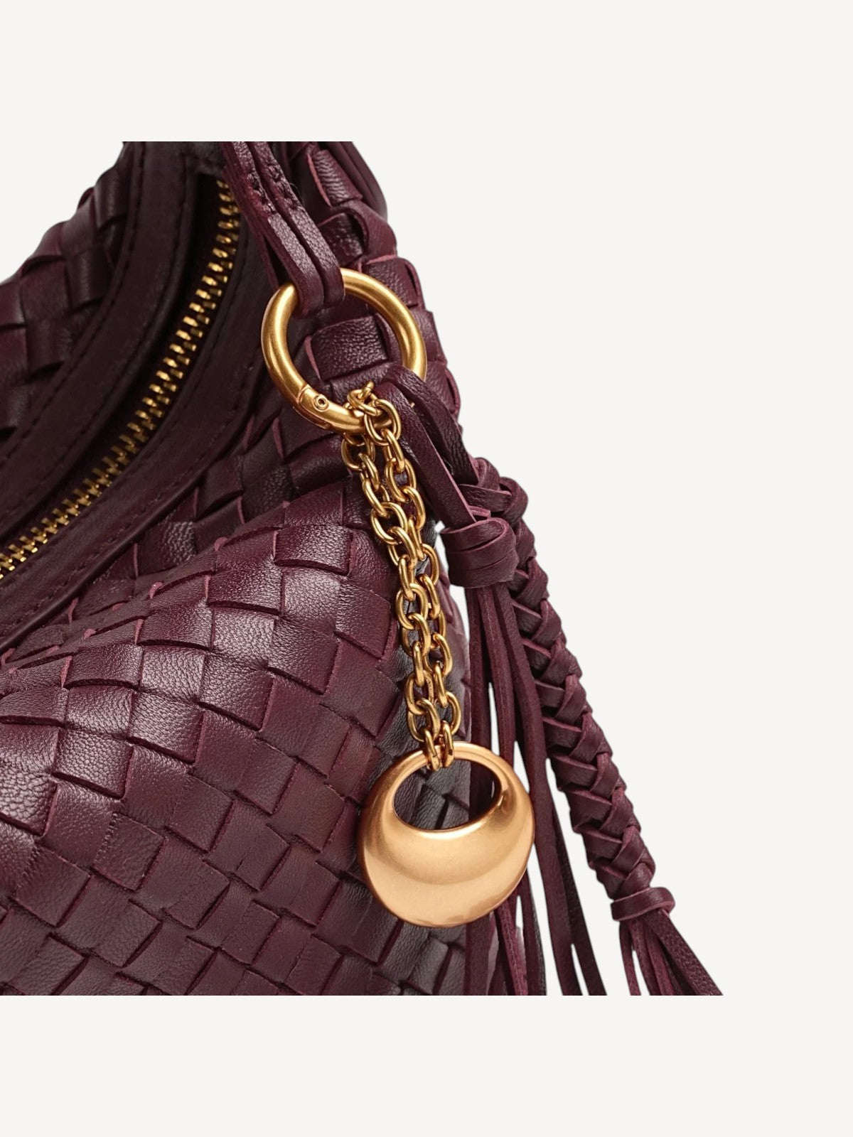 Camilla Half Moon Woven - Burgundy