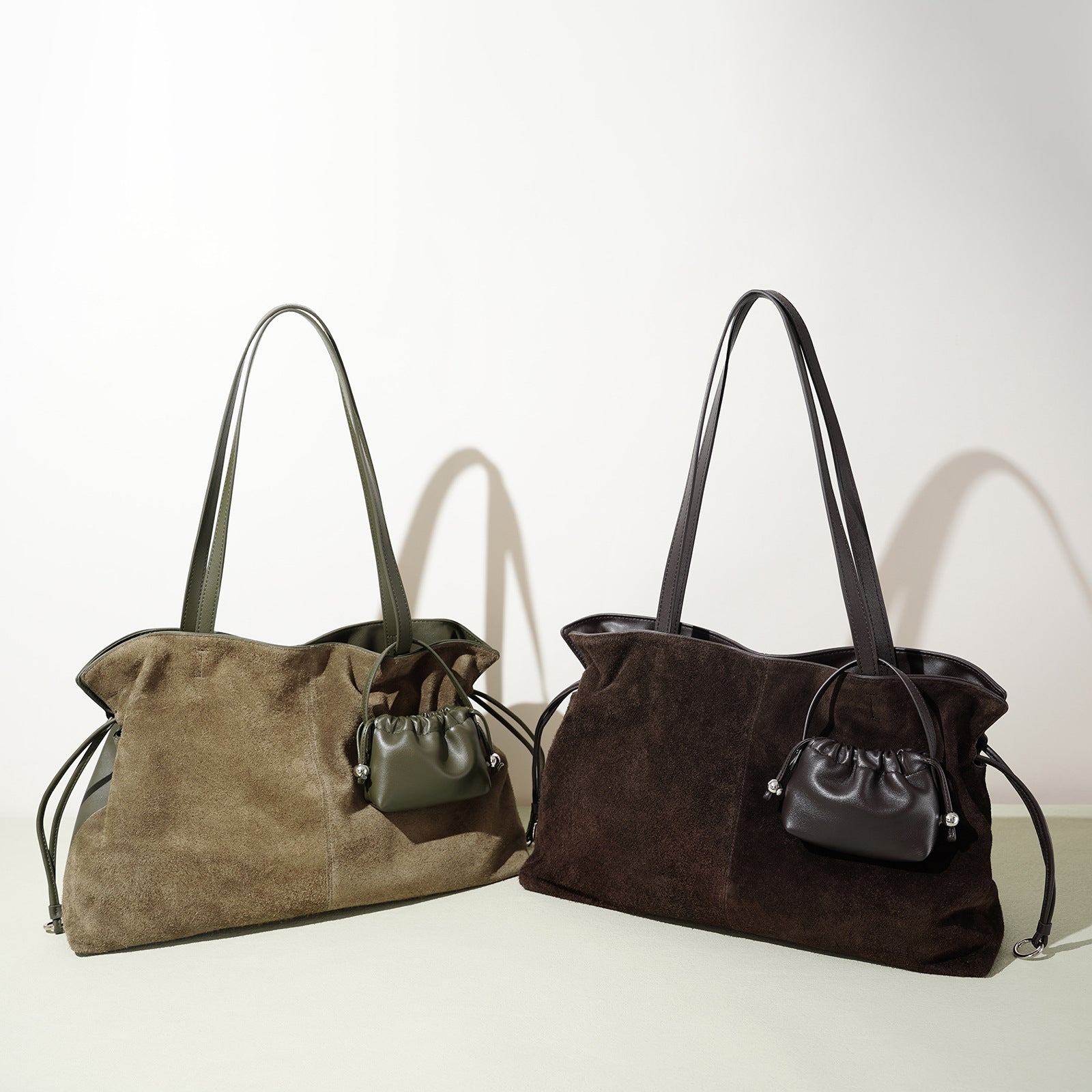 Suede Cloud Shoulder - Coffee